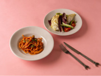 [WEB-only lunch plan] Mini tiramisu gift! Choice of pasta + Italian salad + focaccia + set drink